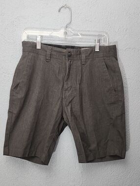 Volcom Men's Charcoal Flat-Front Shorts